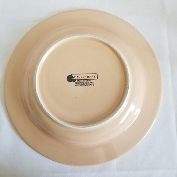 Mid-Century Hausenware Twist Orange Dinner Plate - Picture 3 of 6